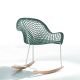 Rocking-chair cuir GUAPA DN Midj, coloris Azur U 66