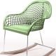 Rocking-chair cuir GUAPA DN Midj, coloris vert sauge U 69