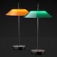 Lampes LED à poser MAYFAIR Vibia, orange et verte 