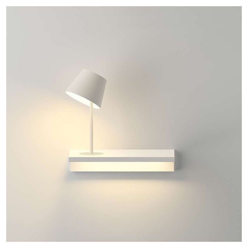 Suite, étagère lumineuse led avec lampe de lecture Vibia