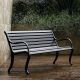 Banc de jardin OASI Fast en aluminium noir