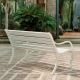 Banc de jardin OASI Fast en aluminium blanc