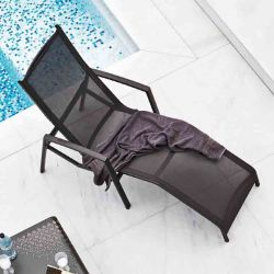 Chaise longue VICTOR Varaschin, coloris moka