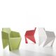 Fauteuils design GEMMA B-Line, coloris vert pastel, corail et blanc