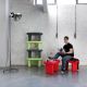 Tabourets SNOOP B-Line, utilisés en assise d'appoint et étagère