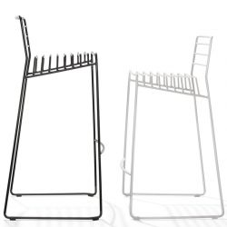 Tabourets de bar noir et blanc PARK B-Line, hauteurs 85 et 95 cm, 