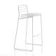 Tabouret de bar blanc PARK B-Line, hauteur 95 cm