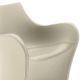 Fauteuil cuir WOOPY B-Line, coloris blanc cassé Panama 5506