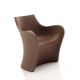 Fauteuil cuir WOOPY B-Line, coloris marron Panama