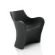 Fauteuil cuir WOOPY B-Line, coloris noir Panama