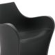 Fauteuil cuir WOOPY B-Line, coloris noir Panama