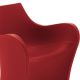 Fauteuil cuir WOOPY B-Line, coloris coquelicot Panama