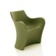 Fauteuil simili-cuir WOOPY B-Line, coloris vert kaki Platinum 