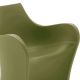 Fauteuil simili-cuir WOOPY B-Line, coloris vert kaki Platinum 