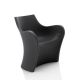 Fauteuil simili-cuir WOOPY B-Line, coloris noir Platinum