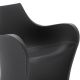 Fauteuil simili-cuir WOOPY B-Line, coloris noir Platinum