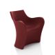 Fauteuil simili-cuir WOOPY B-Line, coloris carmin Platinum