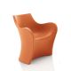 Fauteuil simili-cuir WOOPY B-Line, coloris orange Platinum 