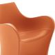 Fauteuil simili-cuir WOOPY B-Line, coloris orange Platinum 