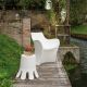 Fauteuil indoor outdoor WOOPY B-Line, polyéthylène coloris blanc