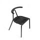 Chaise outdoor TORO B-Line, chassis noir, coloris noir