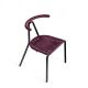 Chaise outdoor TORO B-Line, chassis noir, coloris bordeaux 