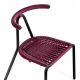 Chaise outdoor TORO B-Line, chassis noir, coloris bordeaux 