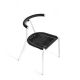 Chaise outdoor TORO B-Line, chassis blanc, coloris noir