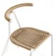 Chaise outdoor TORO B-Line, chassis blanc, coloris champagne
