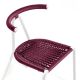 Chaise outdoor TORO B-Line, chassis blanc coloris bordeaux 