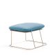 Pouf MERANO B-Line, chassis sable, tissu Jumper bleu ciel