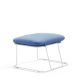 Pouf MERANO B-Line, chassis blanc, tissu Revive bleu