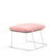 Pouf MERANO B-Line, chassis blanc, tissu Revive rose