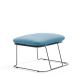 Pouf MERANO B-Line, chassis noir, tissu Jumper bleu ciel