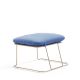 Pouf MERANO B-Line, chassis sable, tissu Revive bleu