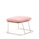 Pouf MERANO B-Line, chassis sable, tissu Revive rose