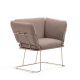 Fauteuil MERANO B-Line, chassis sable, tissu Jumper chataigne