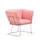 Fauteuil MERANO B-Line, chassis sable, tissu Revive rose