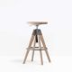 Tabouret de bar réglable ARKI-STOOL Pedrali, chêne blanchi et métal epoxy