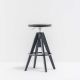 Tabouret de bar réglable ARKI-STOOL Pedrali, chêne teinté noir et métal noir