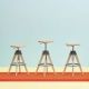 Tabourets de bar pivotant et hauteur réglable ARKI-STOOL Pedrali