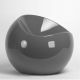 Pouf Ball Chair gris brillant XL Boom