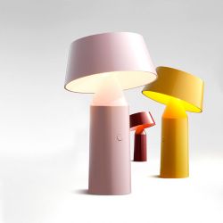 Lampe LED sans fil rose pâle BICOCA Marset