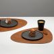 Set de table cuir recyclé Buffalo naturel CURVE L Lind DNA