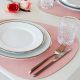 Set de table cuir recyclé Nupo rose CURVE L Lind DNA