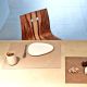 Set de table cuir recyclé Nupo naturel et sable SQUARE L Lind DNA