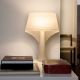 Lampe de table design AIR LZF, finition peuplier ivoire