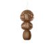 Suspension LED TOTEM S3 LZF, finition hêtre chocolat