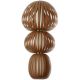 Suspension LED TOTEM S3 LZF, finition hêtre chocolat