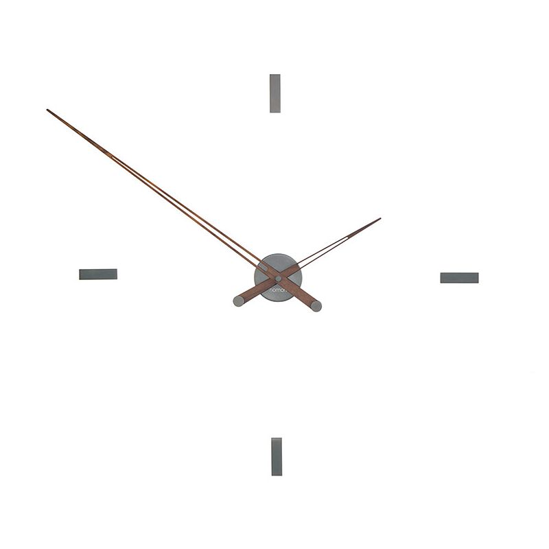 Horloge design TACON T Nomon acier graphite, 4 repères